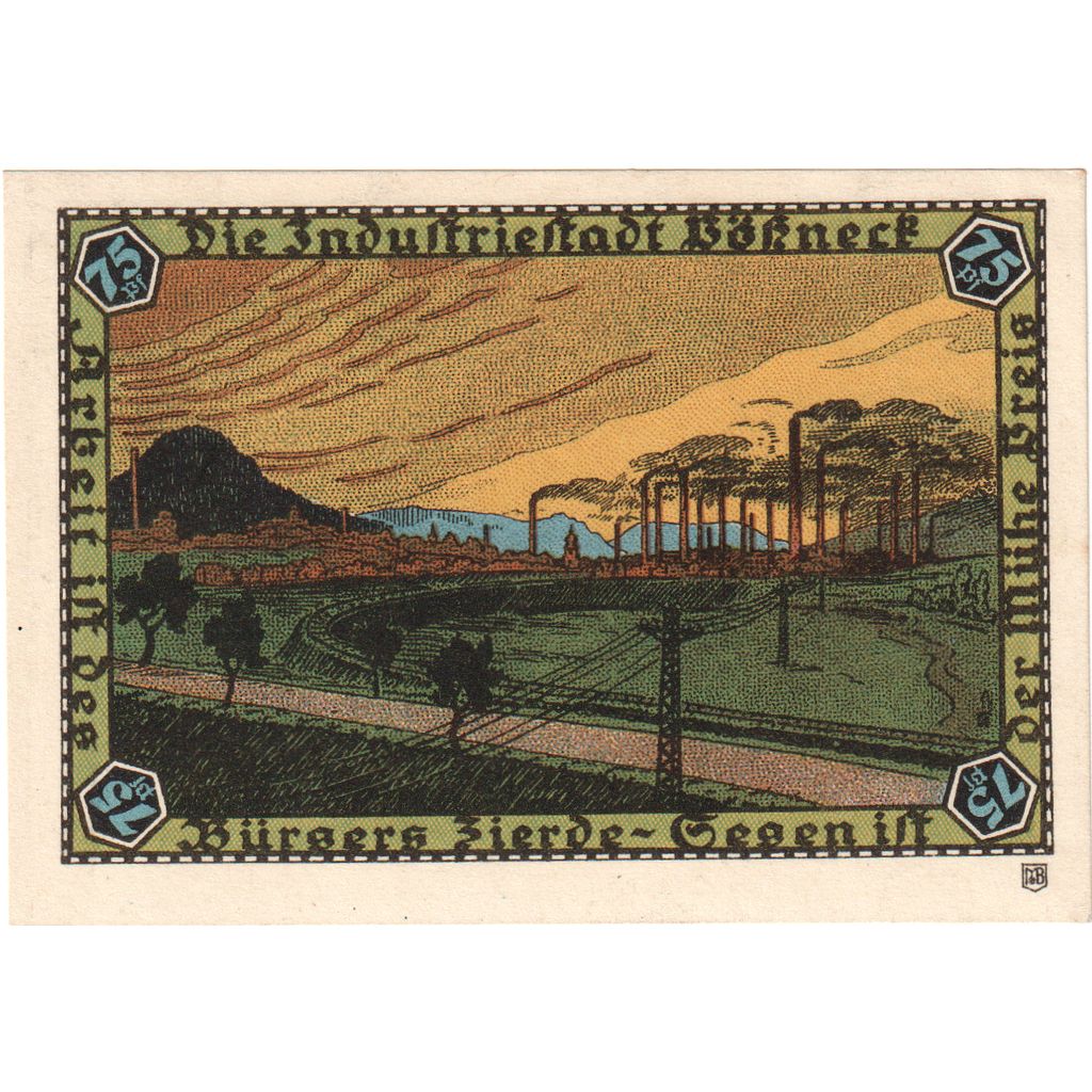 Deutschland, Possneck, 75 Pfennig, UNZ-