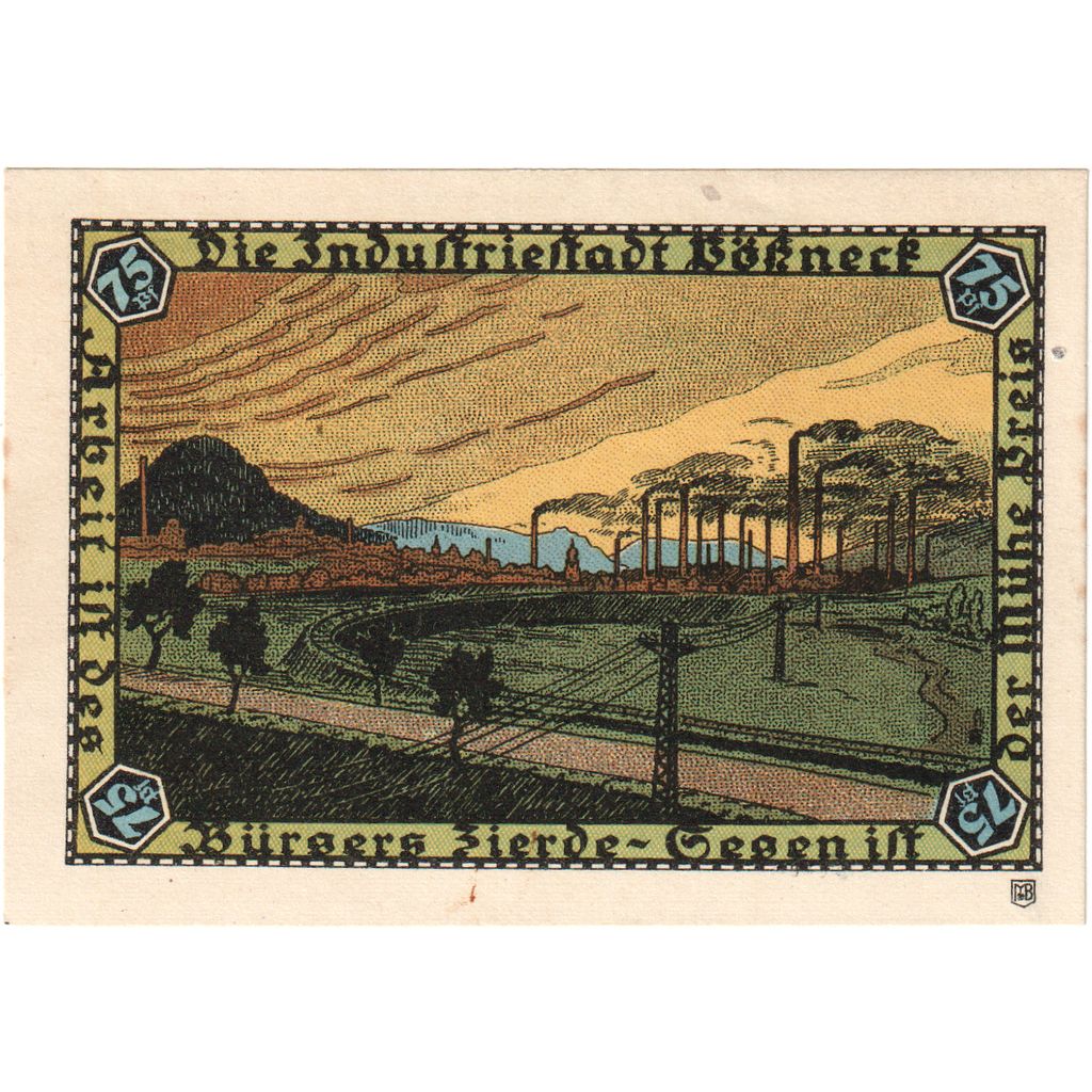 Deutschland, Possneck, 75 Pfennig, VZ