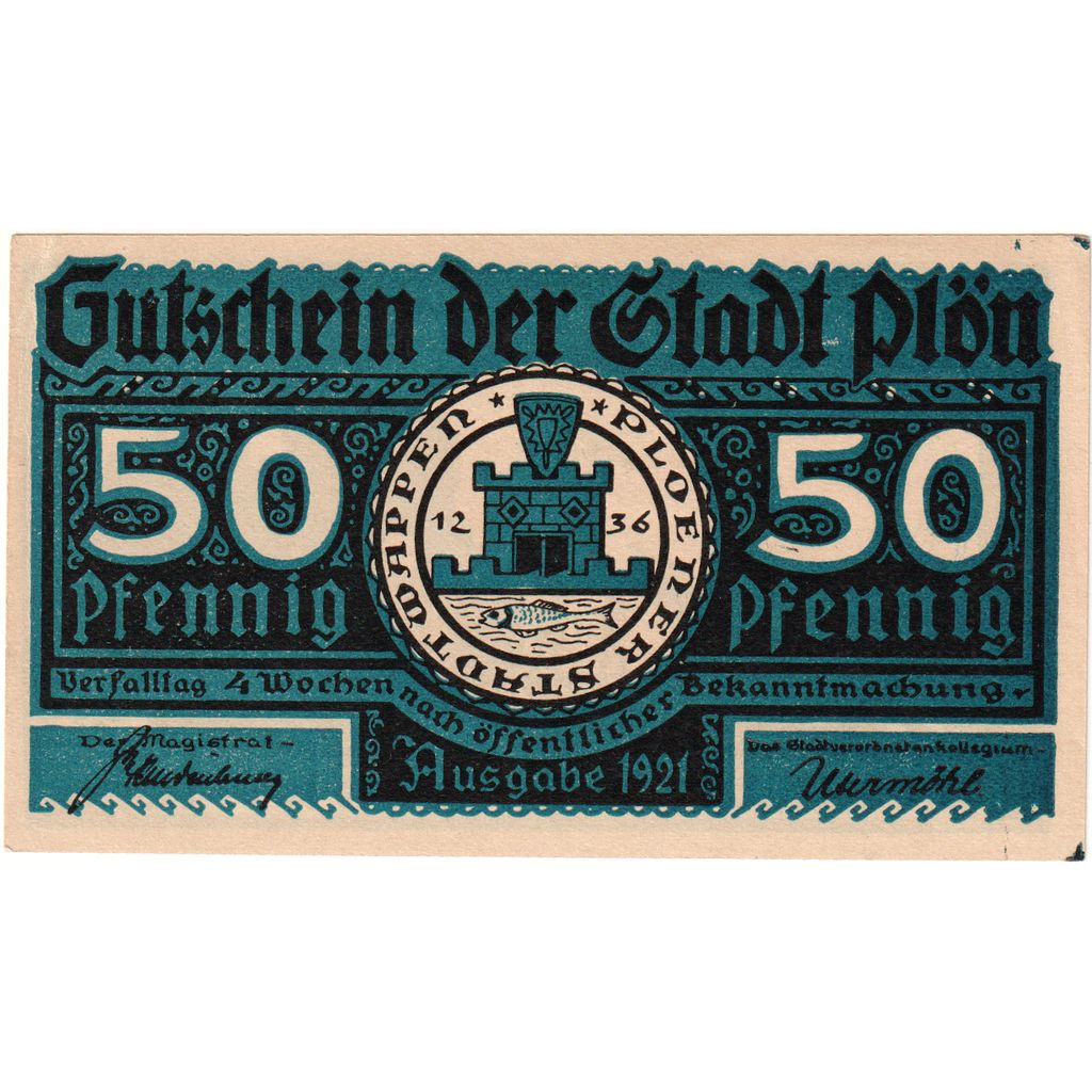 Deutschland, Plön, 50 Pfennig, UNZ-