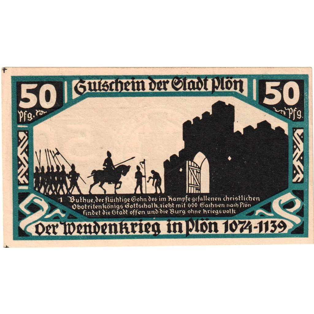 Deutschland, Plön, 50 Pfennig, UNZ-