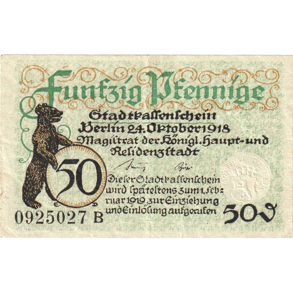 Deutschland, Berlin, 50 Pfennig, 1920-12-31, SS