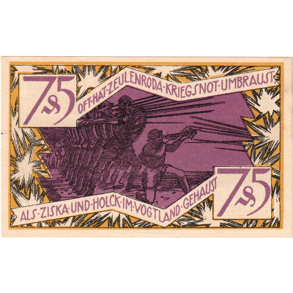 Alemania, Zeulenroda, 75 Pfennig, 1921-12-31, SC