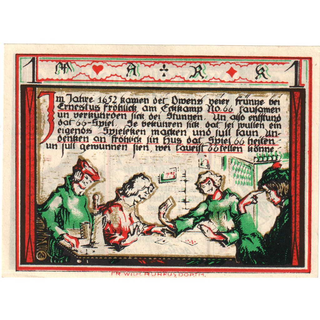 Alemania, Paderborn, 1 Mark, 1921-11-10, SC