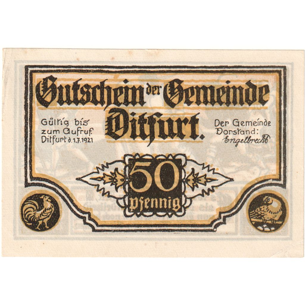 Deutschland, Ditfurt, 50 Pfennig, 1921-07-01, UNZ-
