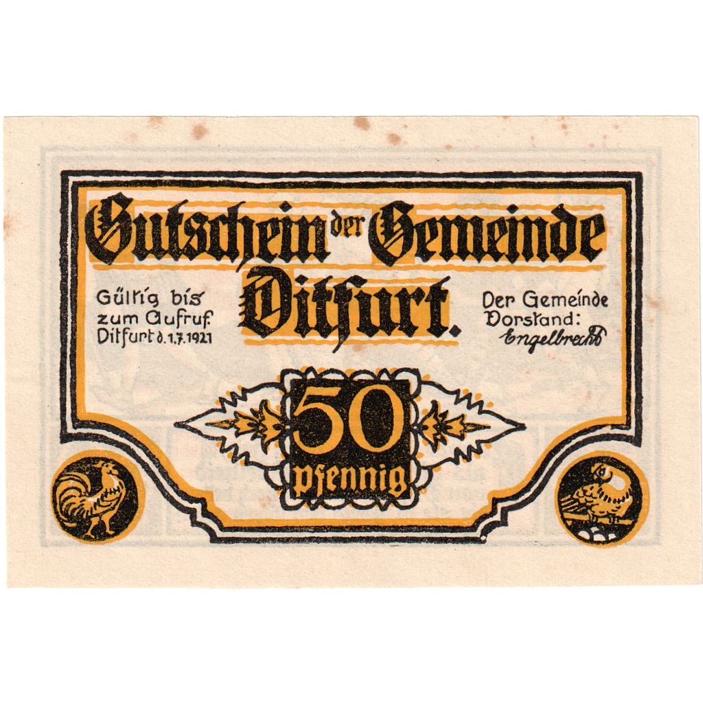 Deutschland, Ditfurt, 50 Pfennig, 1921-07-01, VZ