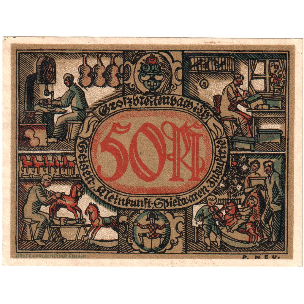 Allemagne, Grossbreitenbach, 50 Pfennig, SPL