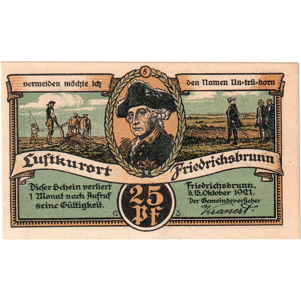 Allemagne, Friedrichroda Stadt, 50 Pfennig, SPL