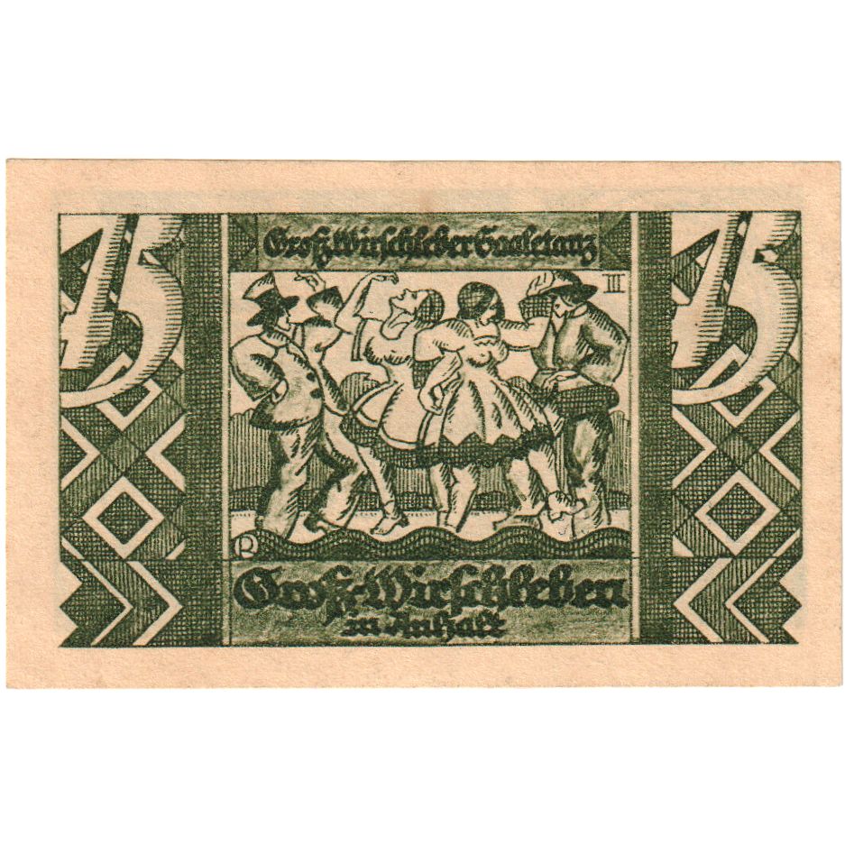 Allemagne, Gross-Wirschleben, 75 Pfennig, 1921-09-01, SPL