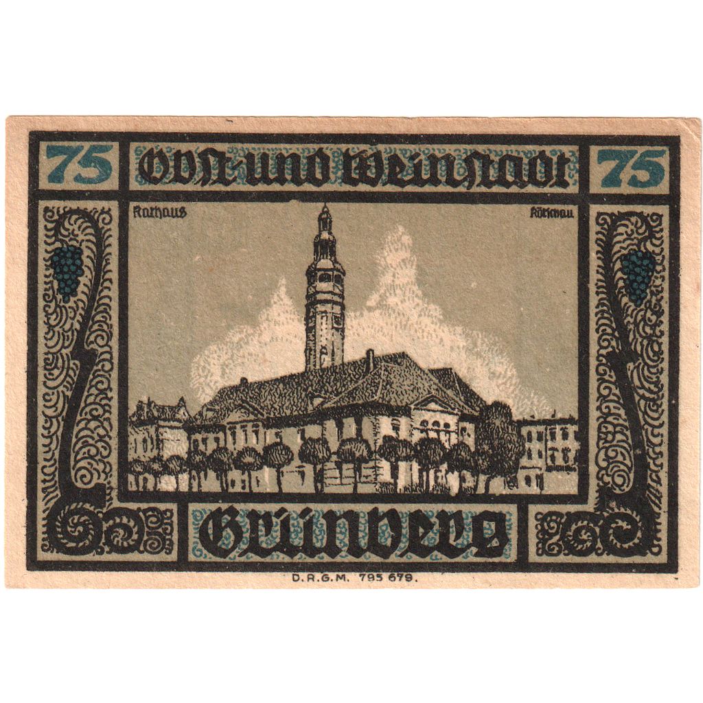 Allemagne, Grünberg, 75 Pfennig, SPL