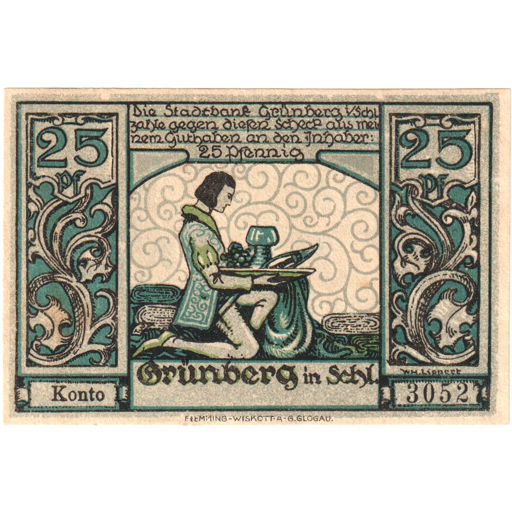 Alemanha, Grünberg, 25 Pfennig, UNC(63)