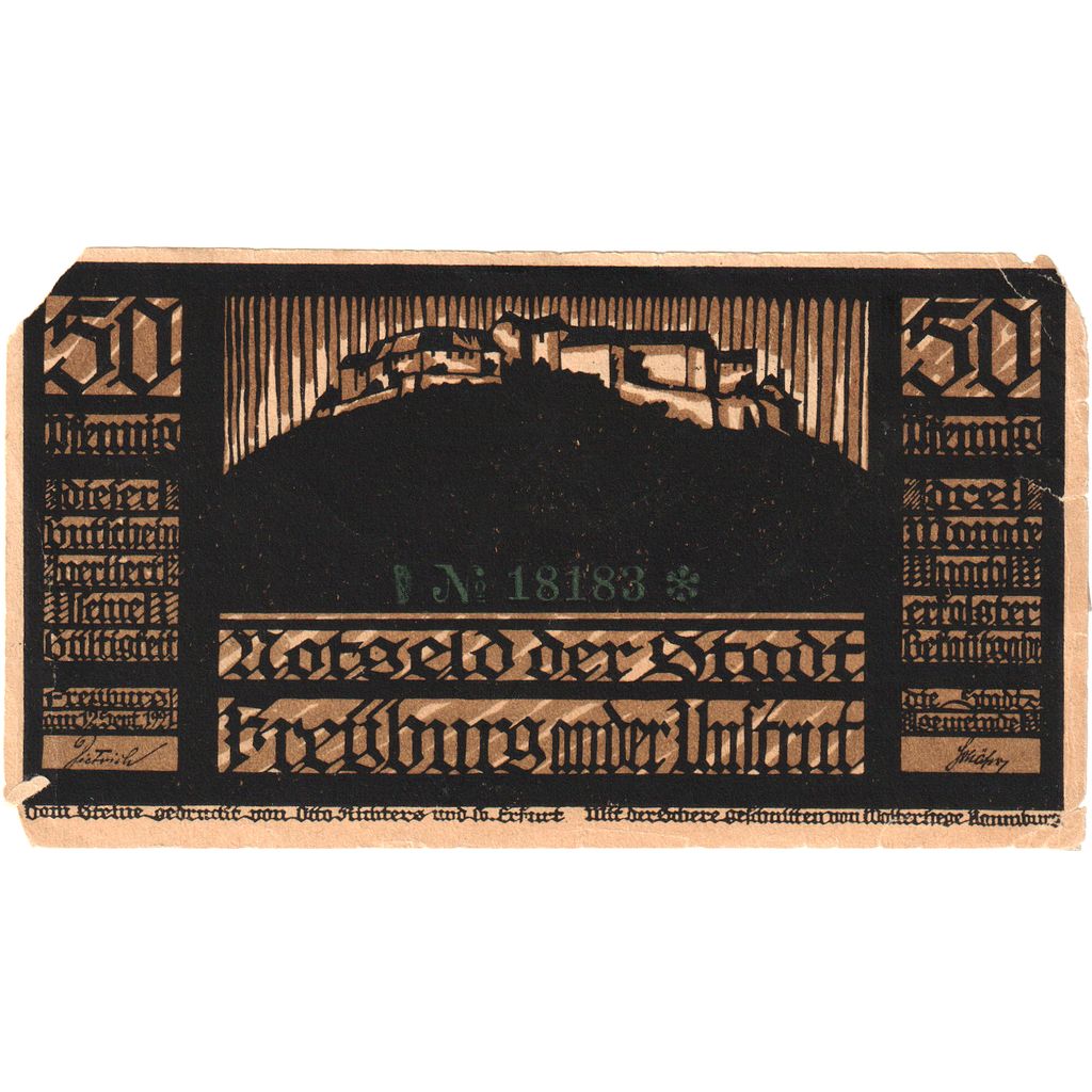 Deutschland, Freyburg, 50 Pfennig, 1921-09-12, S