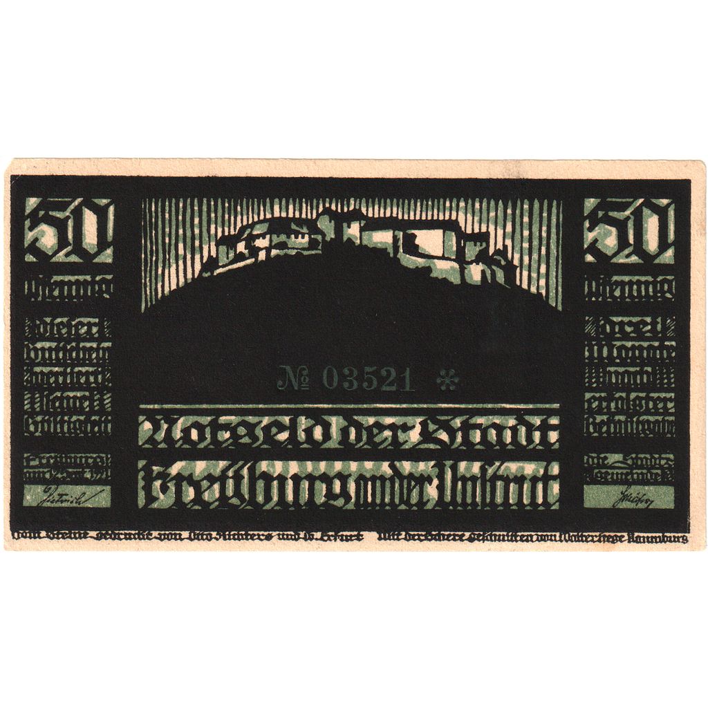 Alemania, Freyburg, 50 Pfennig, 1921-09-12, EBC