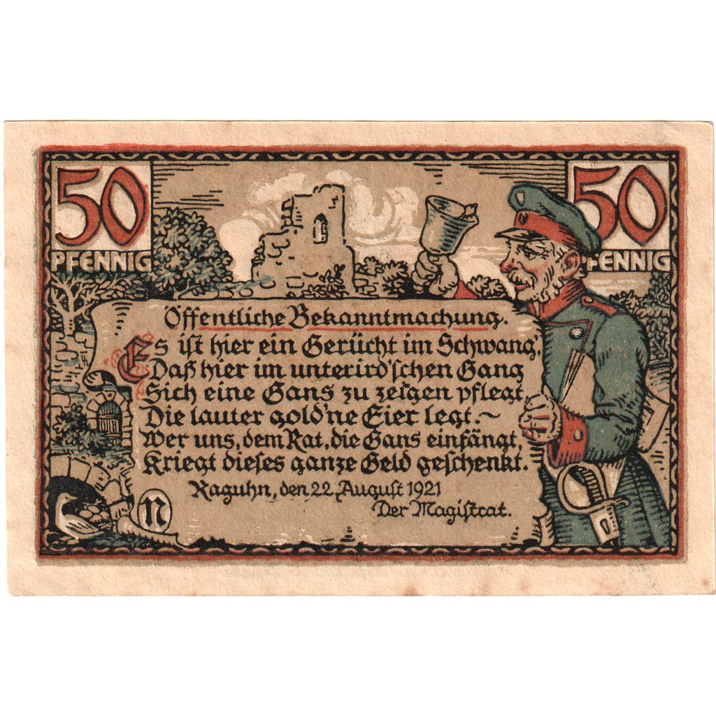 Allemagne, Raguhn, 50 Pfennig, SUP