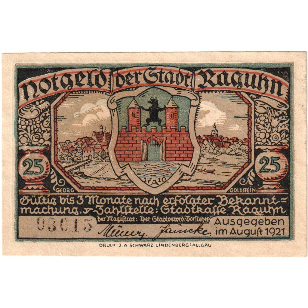 Allemagne, Raguhn, 25 Pfennig, SPL