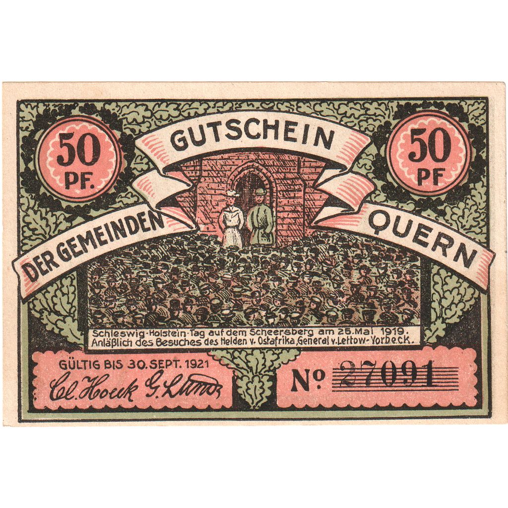 Alemania, Quern, 50 Pfennig, 1921-09-30, SC