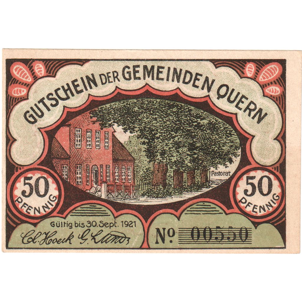 Allemagne, Quern, 50 Pfennig, 1921-09-30, SPL