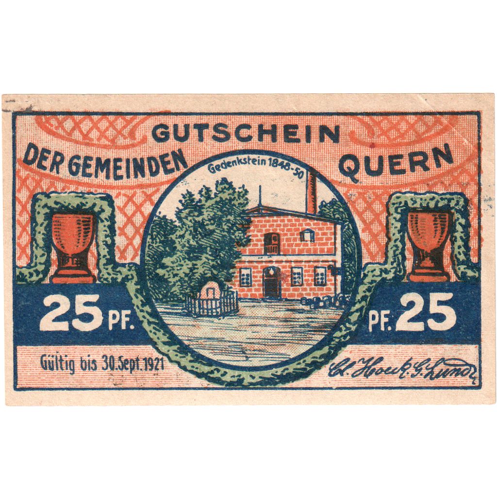 Alemania, Quern, 25 Pfennig, 1921-09-30, SC