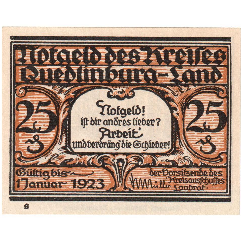 Germany, Quedlinburg, 25 Pfennig, UNC(63)