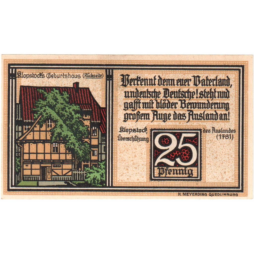 Alemanha, Quedlinburg, 25 Pfennig, 1924-12-31, UNC(63)