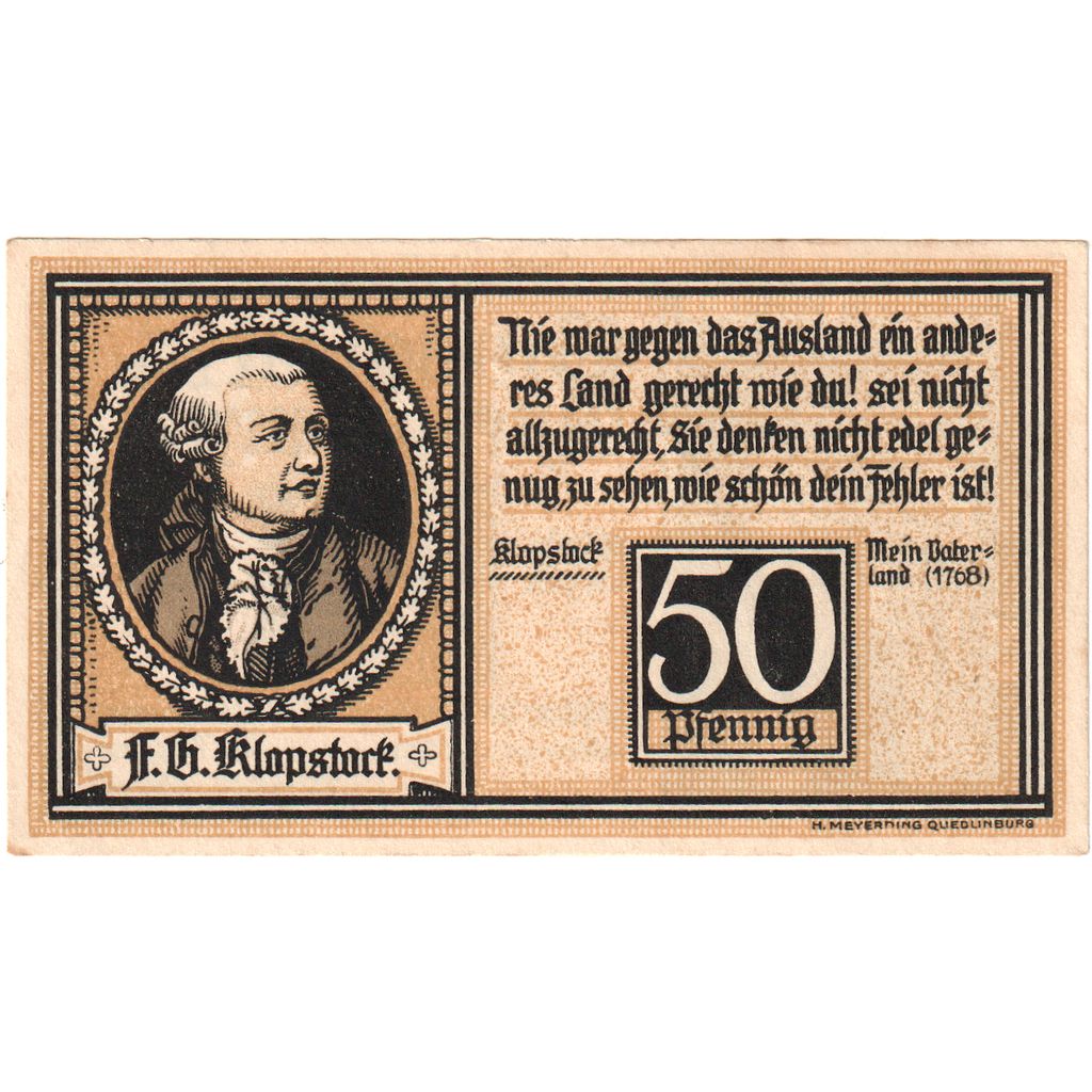 Deutschland, Quedlinburg, 50 Pfennig, 1924-12-31, UNZ-
