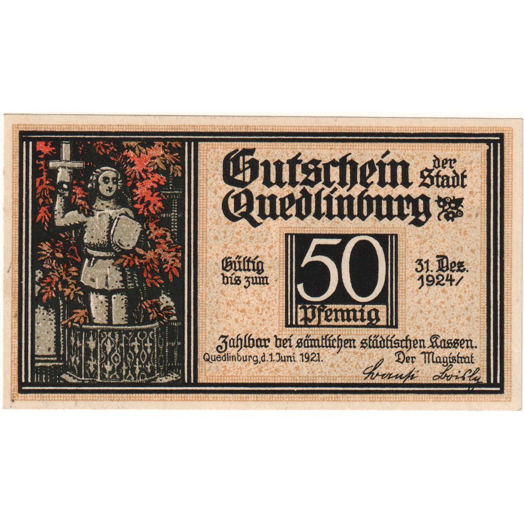 Alemanha, Quedlinburg, 50 Pfennig, 1924-12-31, UNC(63)