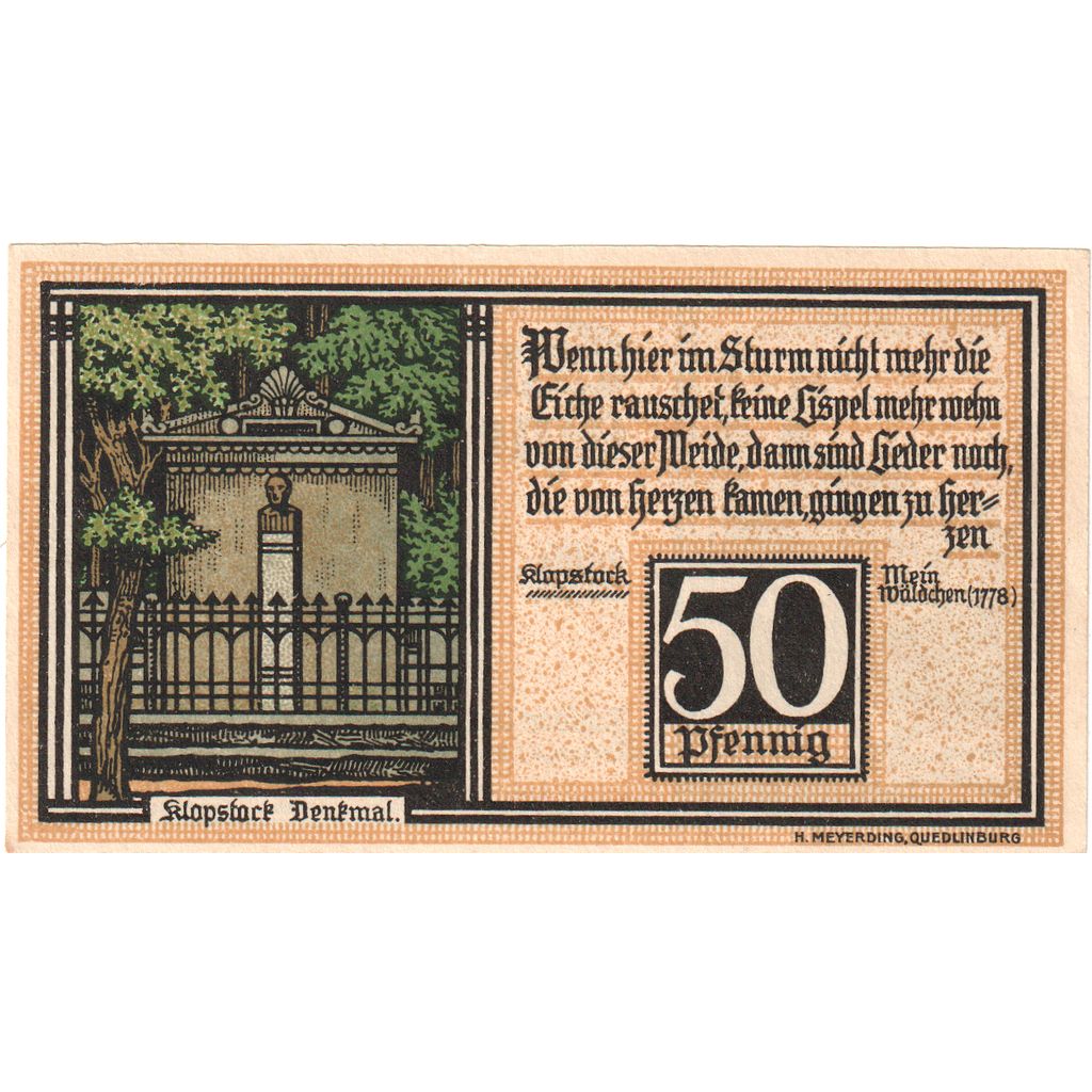 Alemanha, Quedlinburg, 50 Pfennig, 1924-12-31, UNC(63)