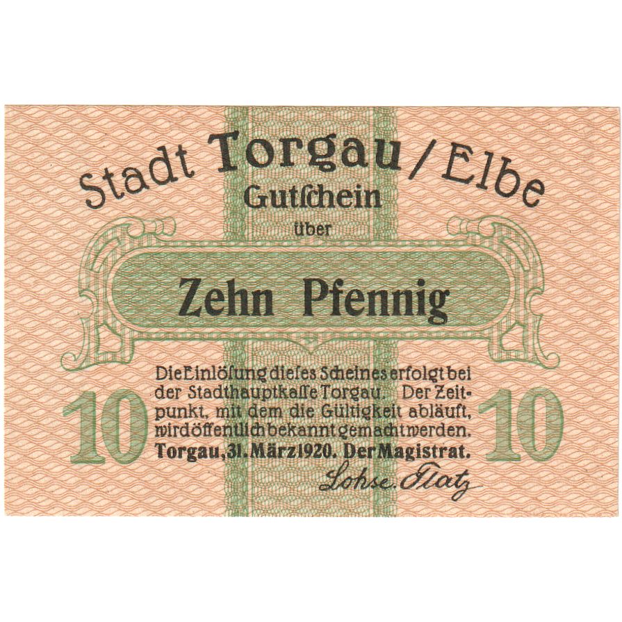 Deutschland, Torgau, 10 Pfennig, UNZ-