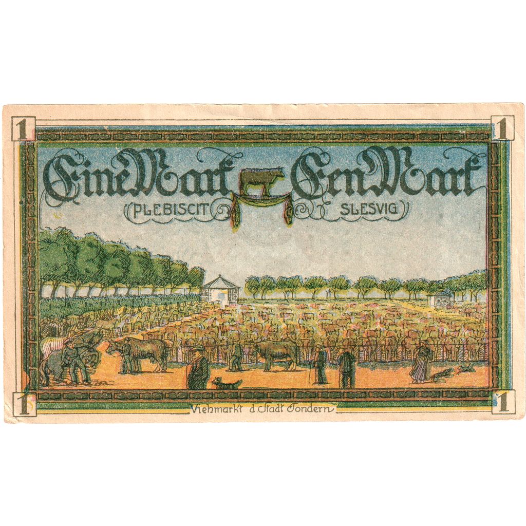Germania, Tondern, 1 Mark, 1920-02-10, SPL