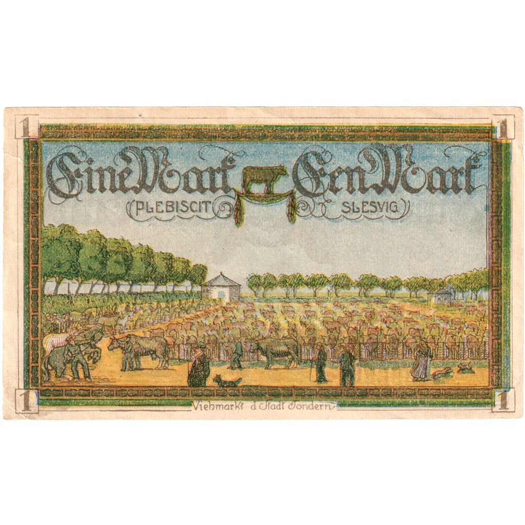 Germany, Tondern, 1 Mark, 1920-02-10, AU(55-58)