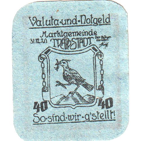 Germany, Trappstadt, 40 Pfennig, UNC(63)