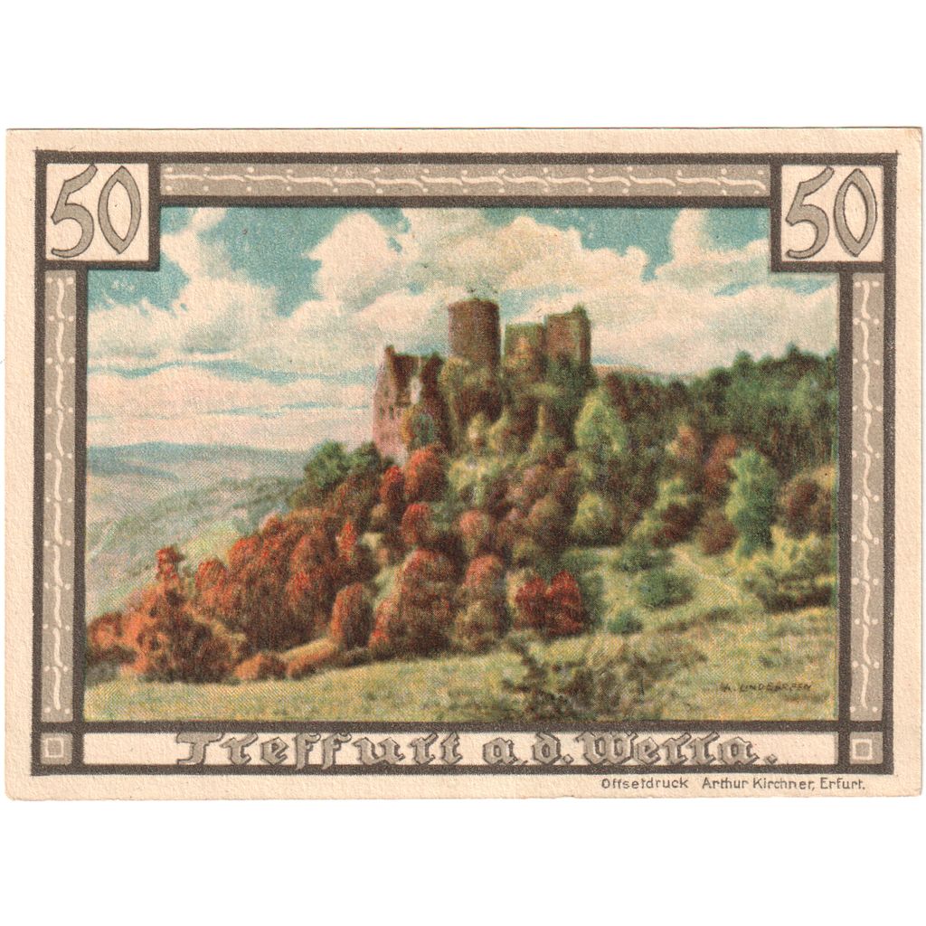 Alemanha, Treffurt, 50 Pfennig, 1922-04-01, UNC(63)