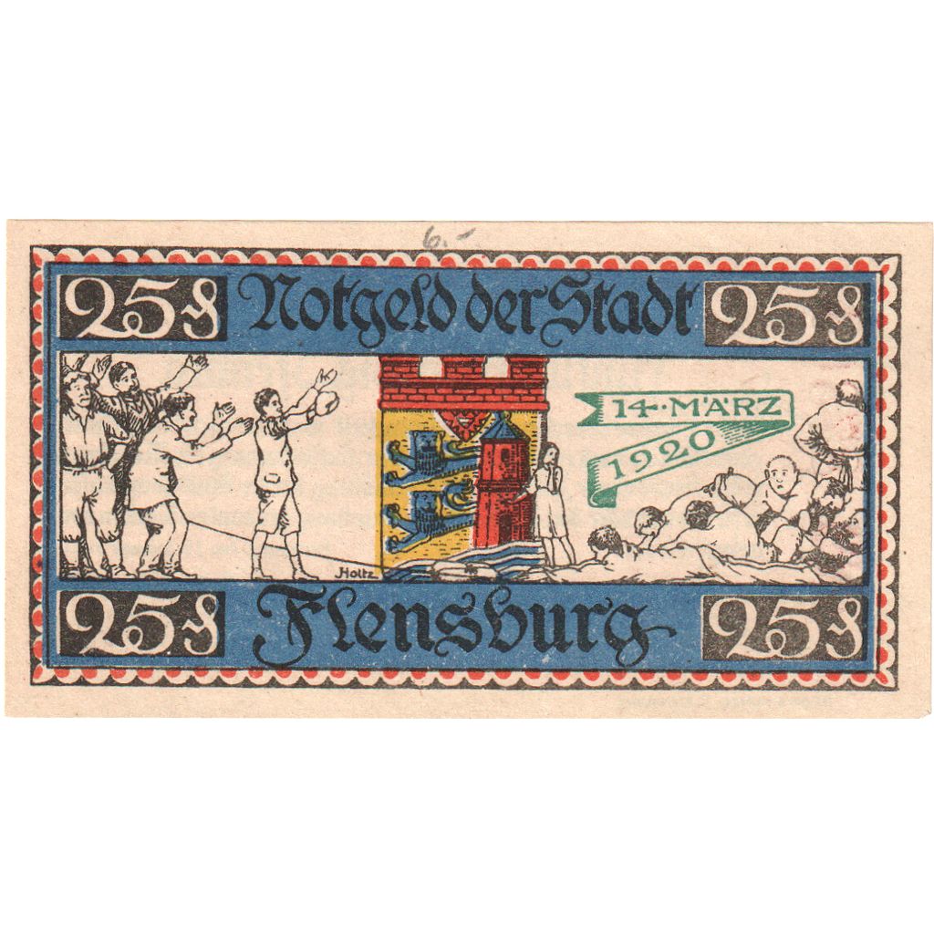 Allemagne, Flensburg, 25 Pfennig, 1920-03-14, SPL