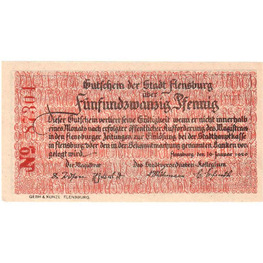 Allemagne, Flensburg, 25 Pfennig, 1920-03-14, SPL