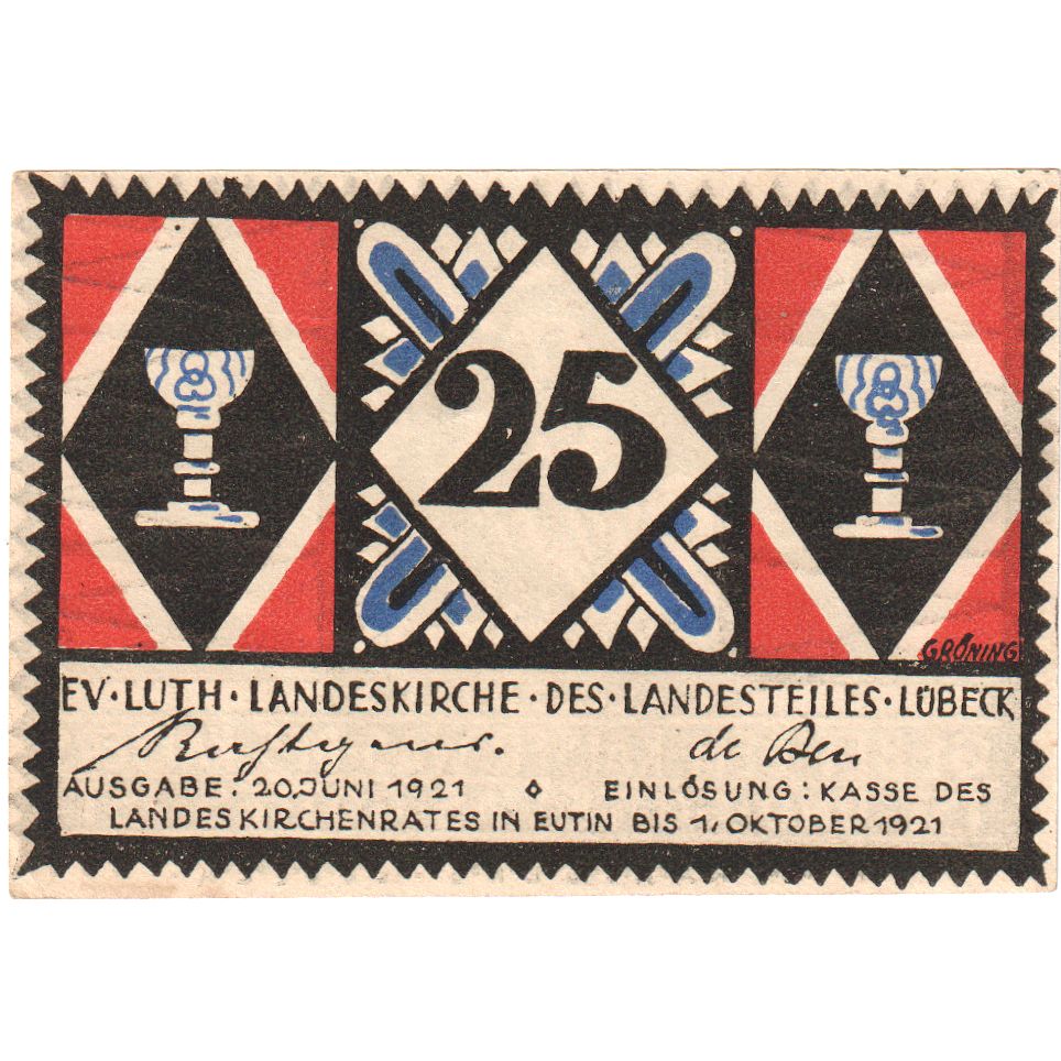 Allemagne, Lübeck, 25 Pfennig, 1920-10-01, SPL