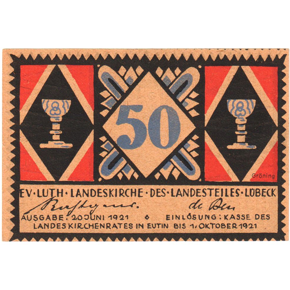 Deutschland, Lübeck, 50 Pfennig, 1921-10-01, UNZ-