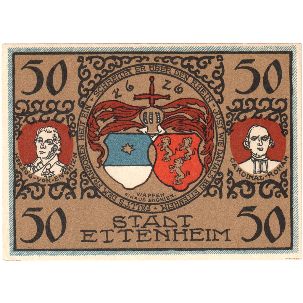 Germany, Ettenheim, 50 Pfennig, 1922-03-01, UNC(63)