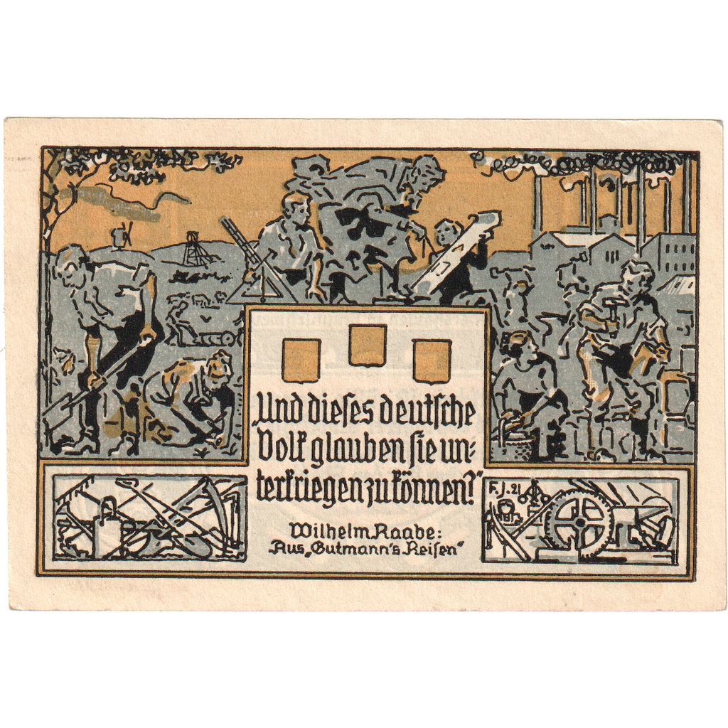 Germany, Eschershausen, 2 Mark, 1921-06-01, UNC(63)
