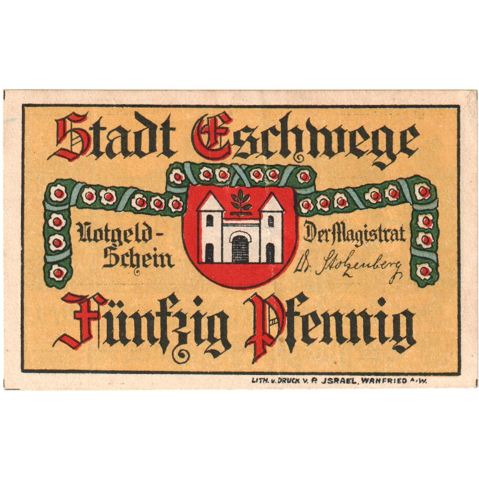 Deutschland, Eschwege, 50 Pfennig, UNZ-