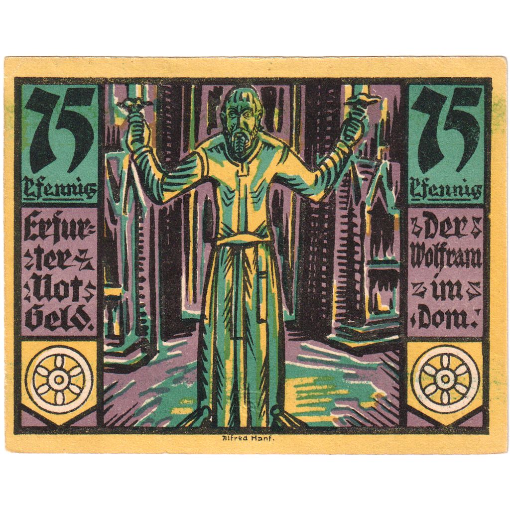 Germany, Erfurt, 75 Pfennig, 1920-04-09, AU(55-58)