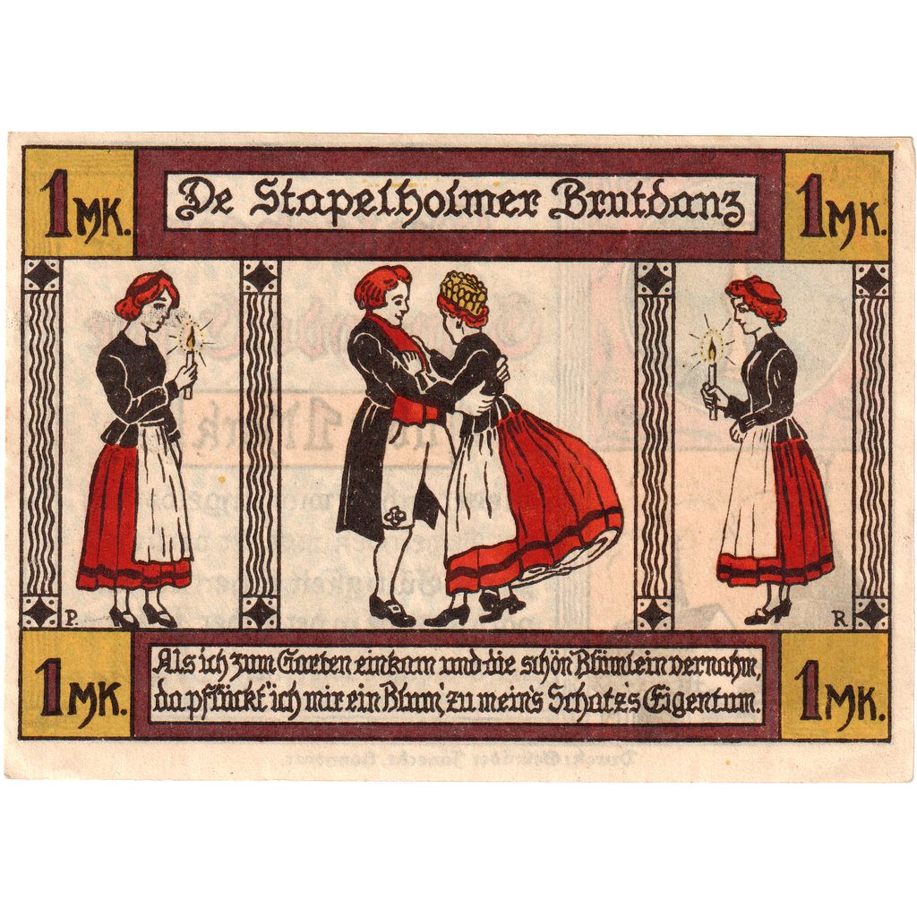 Deutschland, Erfde, 1 Mark, UNZ-