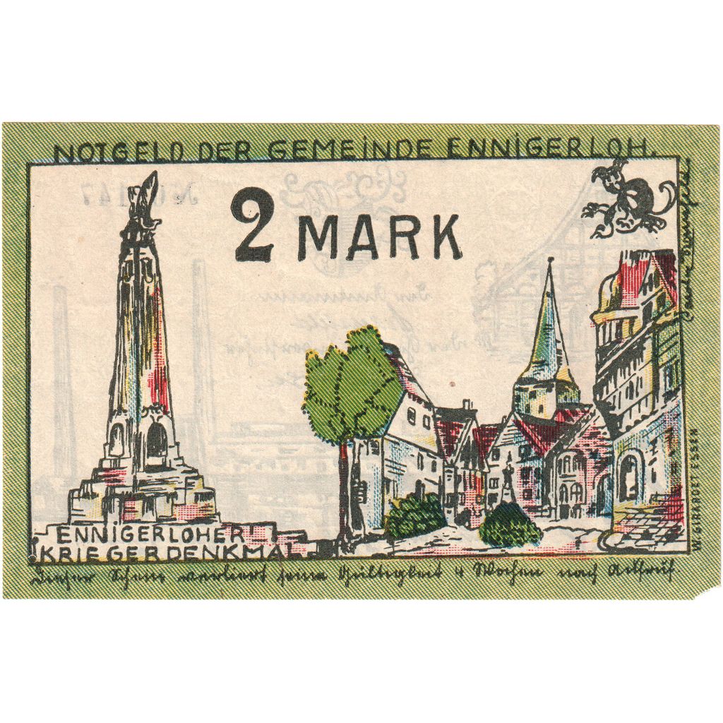 Deutschland, Ennigerloh, 2 Mark, 1921-06-01, VZ