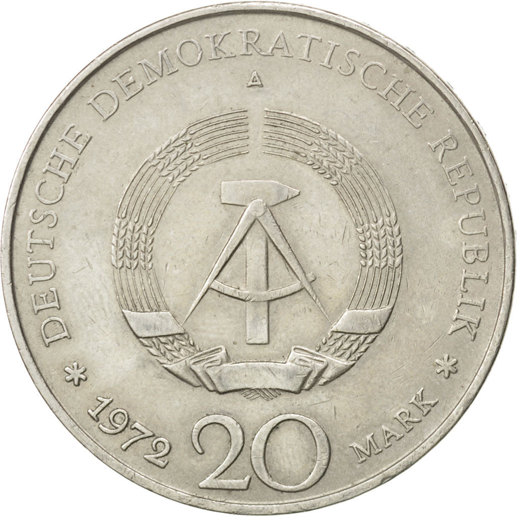 Coin, GERMAN-DEMOCRATIC REPUBLIC, 20 Mark, 1972, Berlin, EF(40-45)