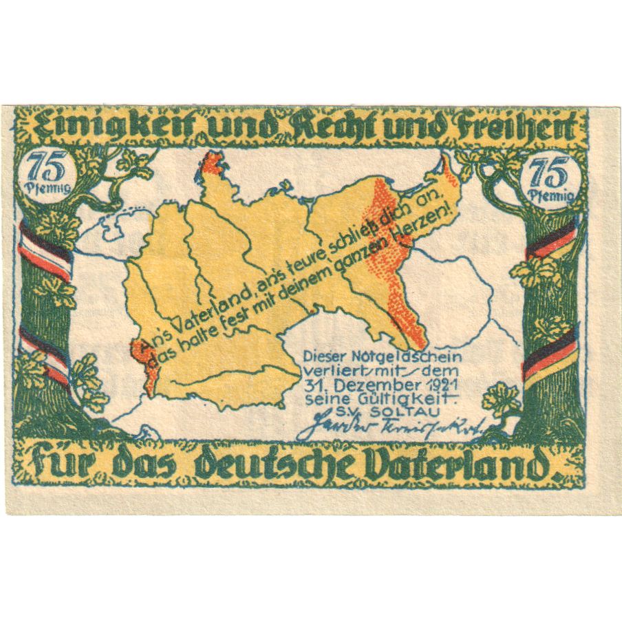 Deutschland, Soltau, 75 Pfennig, 1921-12-31, UNZ-