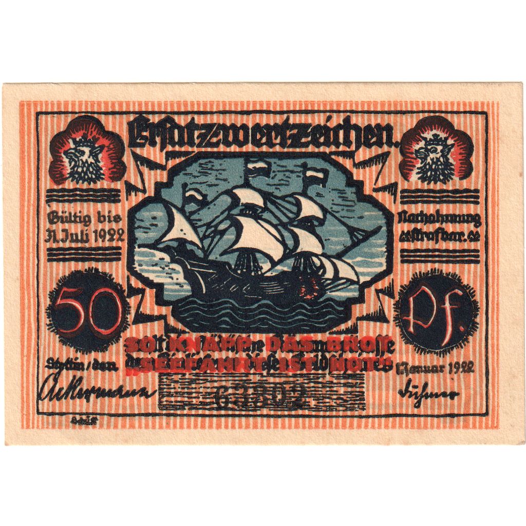 Deutschland, Stettin, 50 Pfennig, 1922-01-01, UNZ-