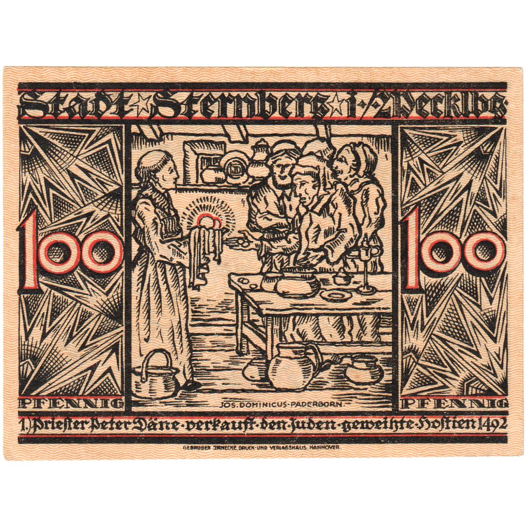 Niemcy, Sternberg, 100 Pfennig, 1922-01-23, UNC(63)