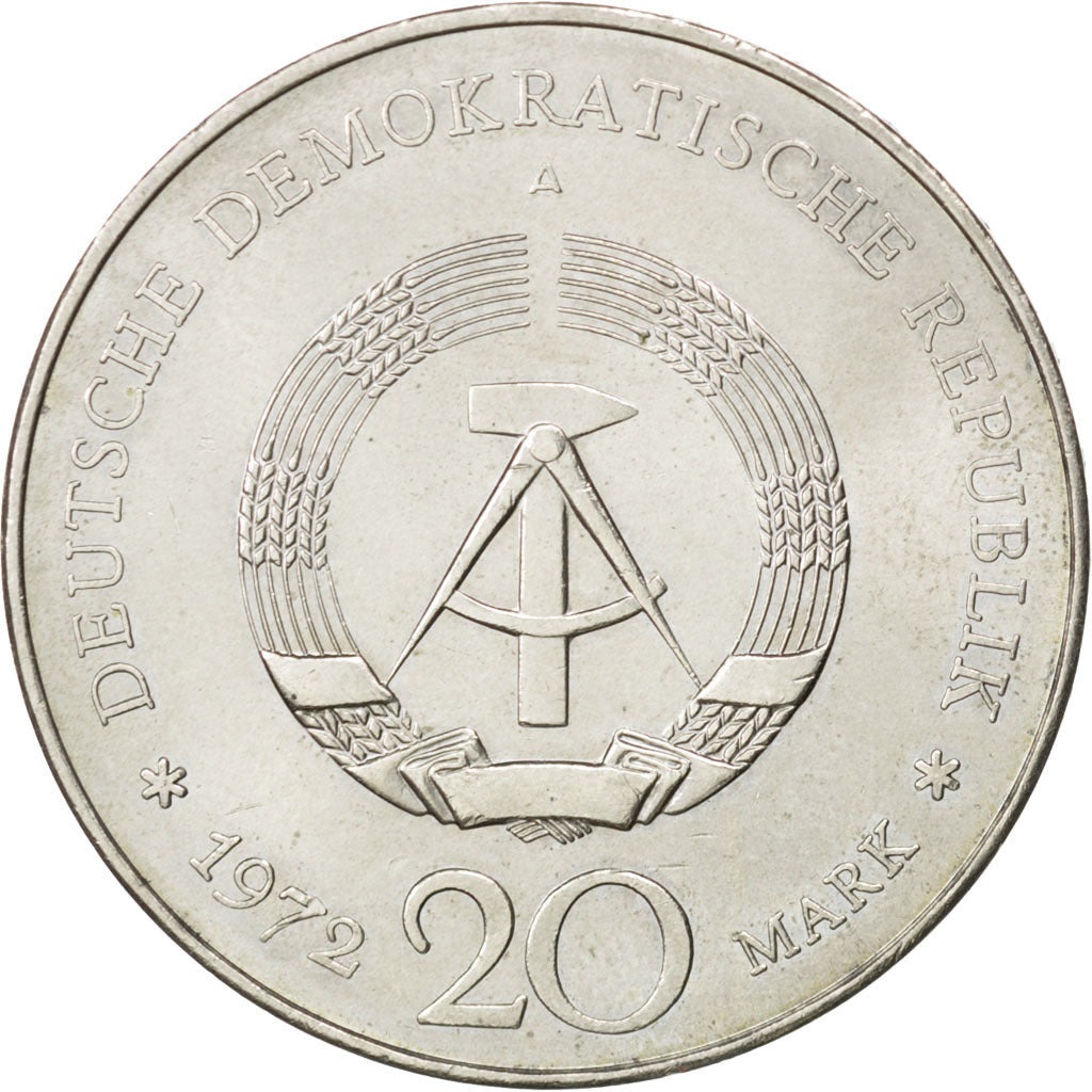 Monnaie, GERMAN-DEMOCRATIC REPUBLIC, 20 Mark, 1972, Berlin, SUP, Copper-nickel
