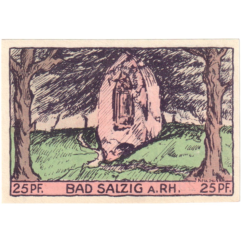 Alemania, Salzig, 25 Pfennig, 1921-04-25, SC