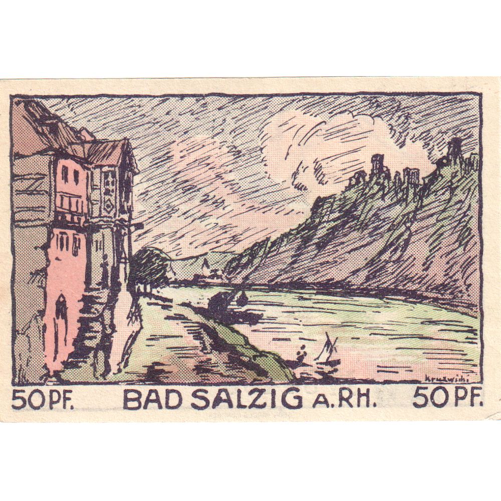 Germany, Salzig, 50 Pfennig, 1921-04-25, UNC(63)