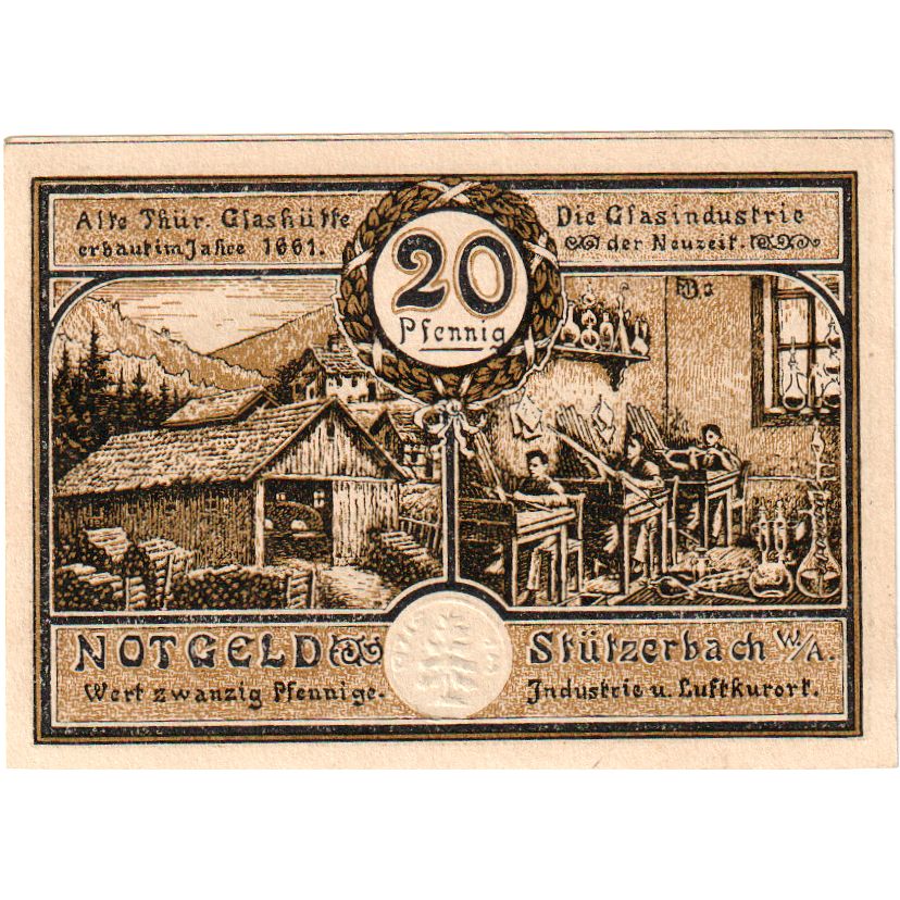 Germania, Stützerbach, 20 Pfennig, SPL