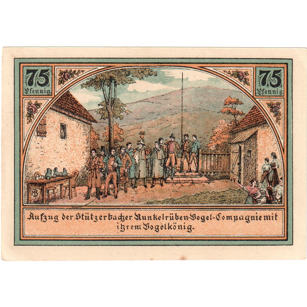Germany, Stützerbach, 75 Pfennig, UNC(63)